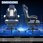 Meilocar Gaming Chair with Footrest Fabric Gaming Chair for Adults with Massage Lumbar Support, High Back Ergonomic Computer Chair, Pocket Spring Cushion, 150°Reclining & Linkage Armrests