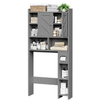 Meilocar Over the Toilet Storage Cabinet, Freestanding Storage Cabinet Over Toilet, Bathroom Storages Organizer Cabinets with Toilet Paper Holder Stand and Adjustable Shelf