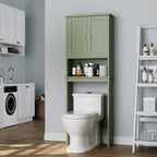 Meilocar Over the Toilet Storage Cabinet, Bathroom Storage Organizer Over Toilet, Space Saver W/Adjustable Shelf & Open Shelf