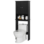Meilocar Over the Toilet Storage Cabinet, Bathroom Storage Cabinet White Organizer Over Toilet, Bathroom Space Saver with Adjustable Shelf