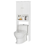 Meilocar Over the Toilet Storage Cabinet, Bathroom Storage Organizer Over Toilet, Space Saver W/Adjustable Shelf & Open Shelf