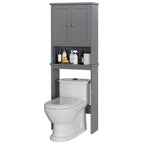 Meilocar Over the Toilet Storage Cabinet, Bathroom Storage Cabinet White Organizer Over Toilet, Bathroom Space Saver with Adjustable Shelf