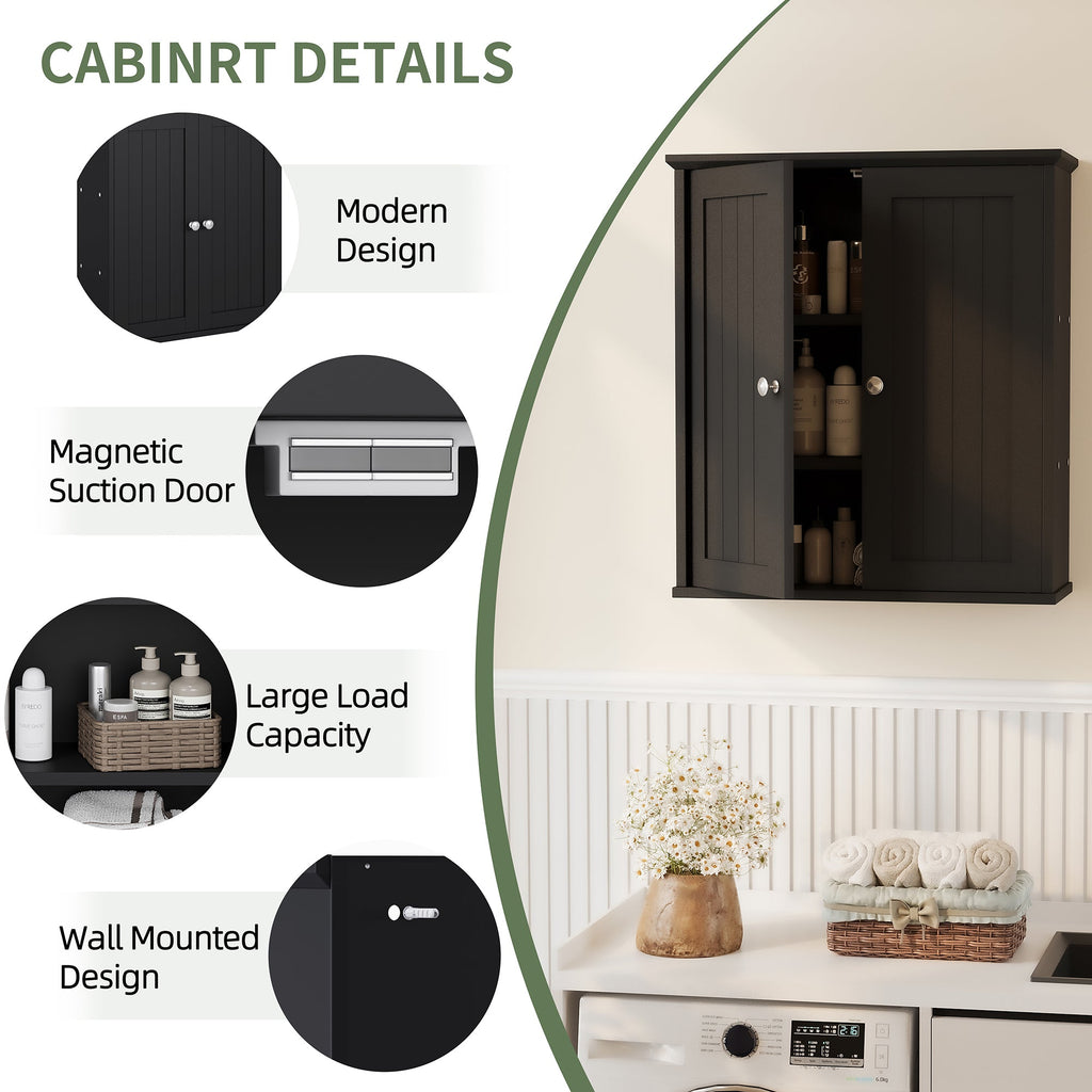 Meilocar Bathroom Wall Cabinet, Bathroom Cabinet Wall Mount, Over Toilet Space Saver Storage Cabinet, Wood Medicine Cabinets