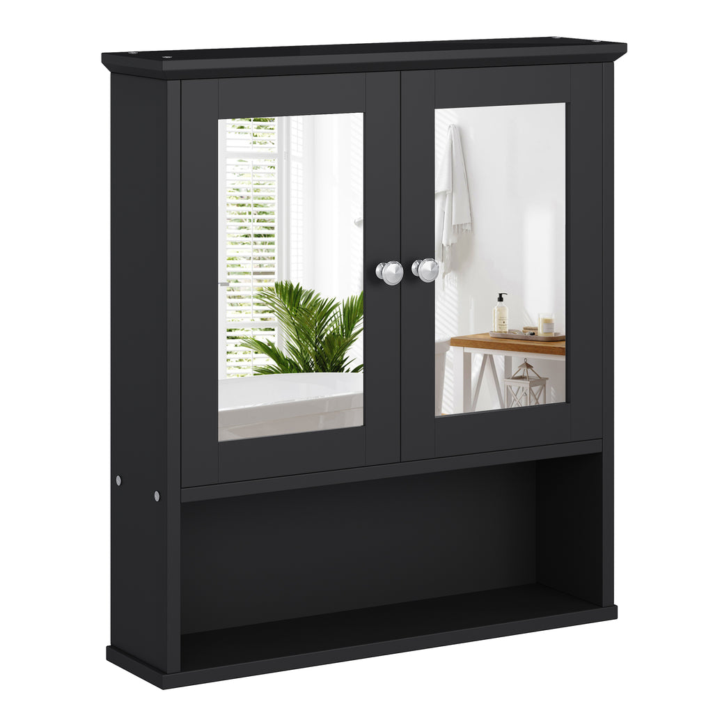 Meilocar Bathroom Wall Cabinet with Mirror, Bathroom Mirror Cabinet Wall Mounted, Over Toilet Medicine Cabinets with Adjustable Shelf, Large Capacity