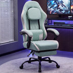 Meilocar Gaming Chair with Footrest, Ergonomic Fabric Desk Chair