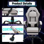 Meilocar Gaming Chair with Footrest, Ergonomic Fabric Desk Chair