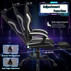 Meilocar Gaming Chair with Footrest, Ergonomic Fabric Desk Chair