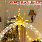 Meilocar 6 FT Nativity Scene Outdoor Christmas Decoration Lighted up Christmas Holiday Display, Nativity Scene Set with LED Lights Christmas Tree Decor, Birth of Jesus