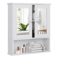 Meilocar Bathroom Wall Cabinet with Mirror, Bathroom Mirror Cabinet Wall Mounted, Over Toilet Medicine Cabinets with Adjustable Shelf, Large Capacity