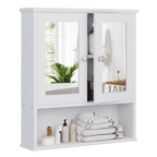 Meilocar Bathroom Wall Cabinet with Mirror, Bathroom Mirror Cabinet Wall Mounted, Over Toilet Medicine Cabinets with Adjustable Shelf, Large Capacity