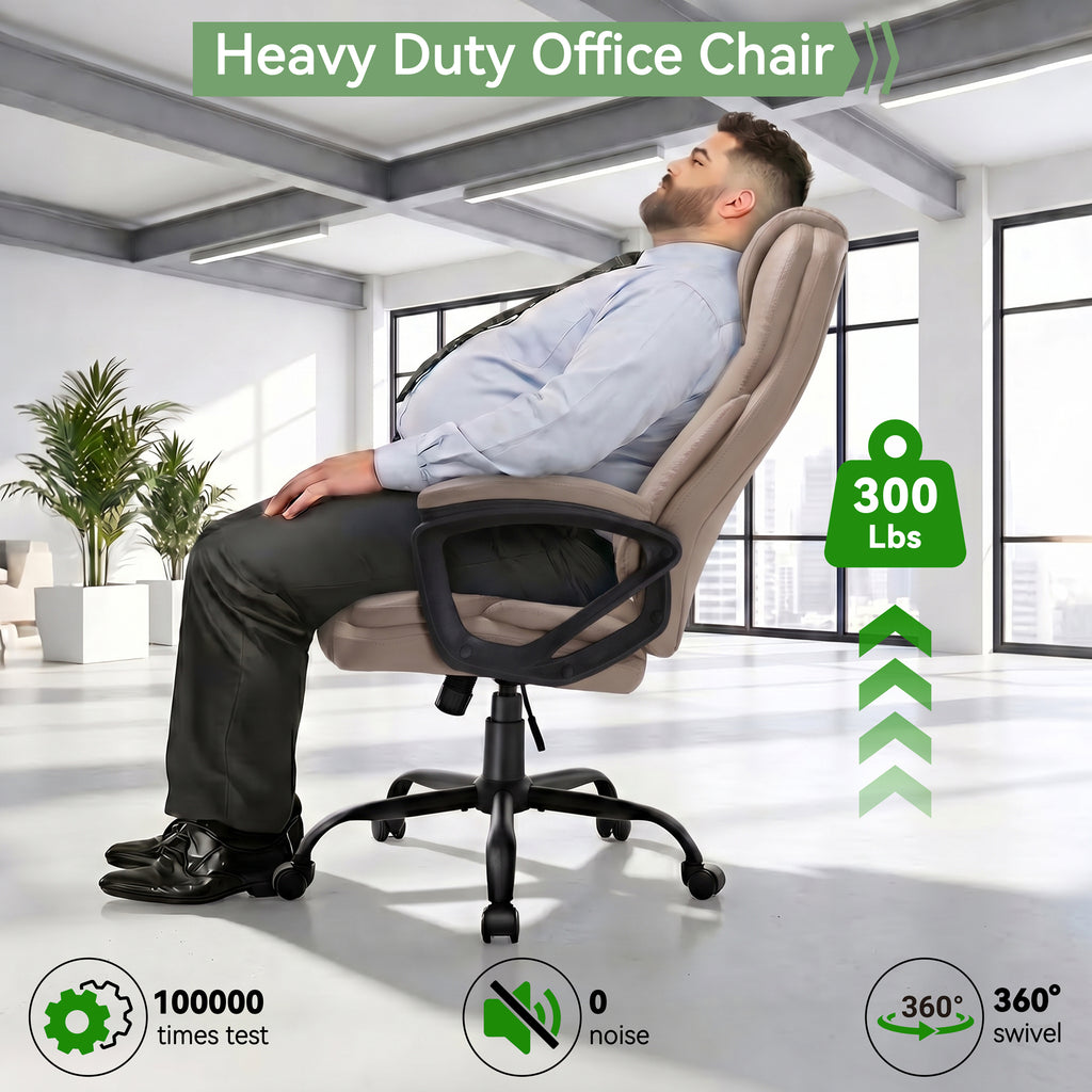 Meilocar Ergonomic Office Chair with High Back, Comfy Desk Chair, Adjustable Executive Office Chair for Home Office, Big and Tall Computer Chair Heavy Duty, 360° Swivel