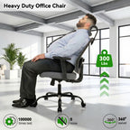 Meilocar Office Chair with Mesh High Back, Ergonomic Office Desk Chair with Adjustable Lumbar Support, Rolling Work Chairs with Wheels and 3D Headrest