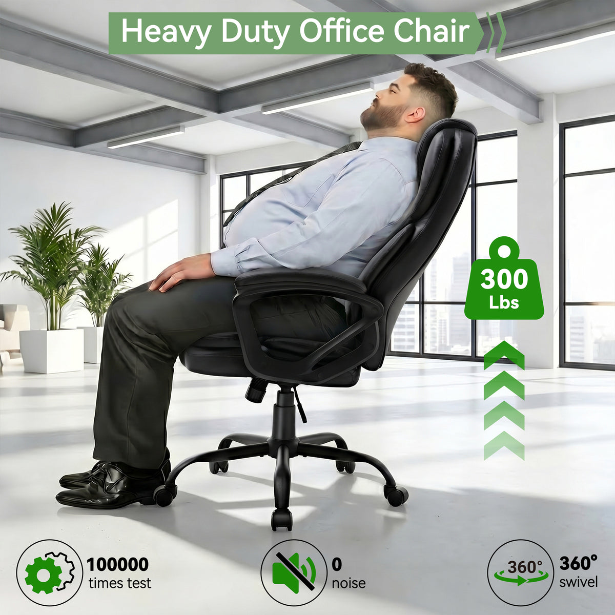 Meilocar Ergonomic Office Chair with High Back, Comfy Desk Chair, Adjustable Executive Office Chair for Home Office, Big and Tall Computer Chair Heavy Duty, 360° Swivel