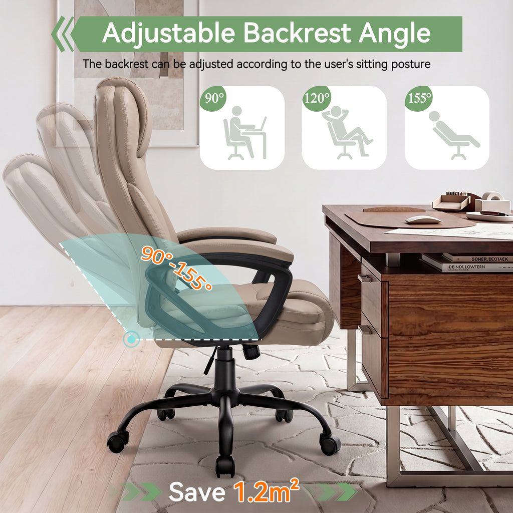 Meilocar Ergonomic Office Chair with High Back, Comfy Desk Chair, Adjustable Executive Office Chair for Home Office, Big and Tall Computer Chair Heavy Duty, 360° Swivel