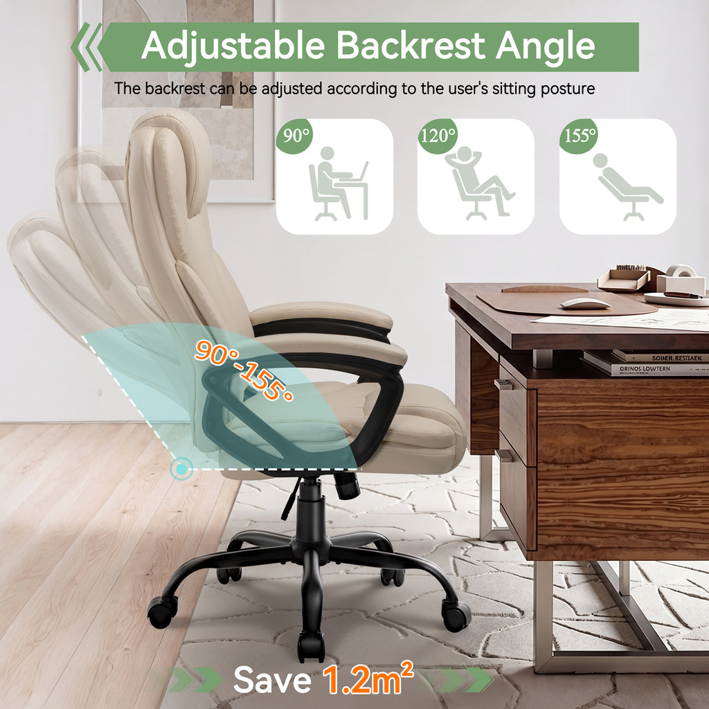 Meilocar Ergonomic Office Chair with High Back, Comfy Desk Chair, Adjustable Executive Office Chair for Home Office, Big and Tall Computer Chair Heavy Duty, 360° Swivel