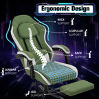 Meilocar Gaming Chair with Footrest, Ergonomic Fabric Desk Chair