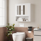 Meilocar Bathroom Wall Cabinet with Mirror, Bathroom Mirror Cabinet Wall Mounted, Over Toilet Medicine Cabinets with Adjustable Shelf, Large Capacity