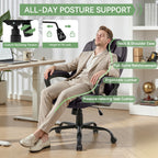 Meilocar Ergonomic Office Chair with High Back, Comfy Desk Chair, Adjustable Executive Office Chair for Home Office, Big and Tall Computer Chair Heavy Duty, 360° Swivel