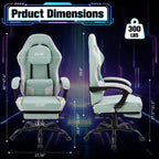 Meilocar Gaming Chair with Footrest, Ergonomic Fabric Desk Chair