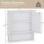 Meilocar Bathroom Wall Cabinet with Mirror, Bathroom Mirror Cabinet Wall Mounted, Over Toilet Medicine Cabinets with Adjustable Shelf, Large Capacity