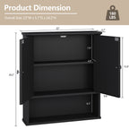 Meilocar Bathroom Wall Cabinet with Mirror, Bathroom Mirror Cabinet Wall Mounted, Over Toilet Medicine Cabinets with Adjustable Shelf, Large Capacity