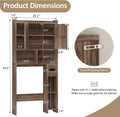 Meilocar Over the Toilet Storage Cabinet, Bathroom Over Toilet Storage Cabinet, Bathroom Storages Organizer Cabinets with Toilet Paper Holder and Adjustable Shelf, Walnut