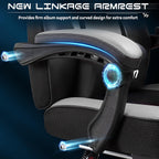 Meilocar Gaming Chair for Adult, Computer Chair with Footrest Video Game Chair Big and Tall Gaming Chair with Massage Lumbar Support, Adjustable Height and 360° Swivel Seat
