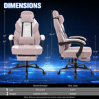 Meilocar Gaming Chair with Footrest Fabric Gaming Chair for Adults with Massage Lumbar Support, High Back Ergonomic Computer Chair, Pocket Spring Cushion, 150°Reclining & Linkage Armrests