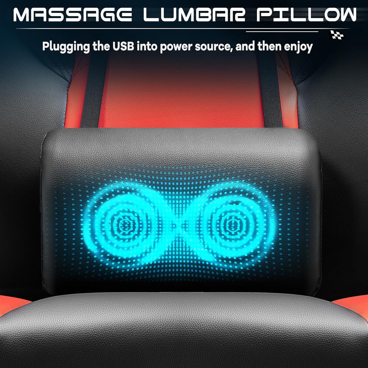 Meilocar Gaming Chair for Adults, Video Game Chair with Footrest, Big and Tall Gaming Chair Heavy Duty Computer Chair with Massage Lumbar, Ergonomic Adjustable Height and 360° Swivel Seat, PU Leather