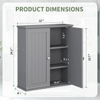 Meilocar Bathroom Wall Cabinet, Bathroom Cabinet Wall Mount, Over Toilet Space Saver Storage Cabinet, Wood Medicine Cabinets