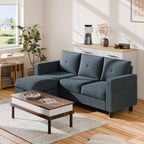  sectional couch WALSUNNY livingroom sectional couch sectional couch #color_dark-grey #material_linen-fabric